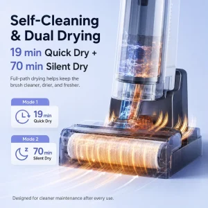 Cordless Wet Dry Vacuum Cleaner with Floor Washer and Self-Cleaning Function for Home Hard Floor Cleaning
