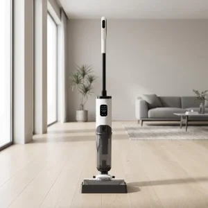 Cordless Wet and Dry Vacuum Cleaner Electric Floor Scrubber Mop for Hardwood and Tile Floors