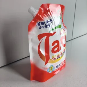 Corner Spout Pouch for Liquid Detergent Packaging Custom Printing Laundry Detergent Bag Dishwashing Liquid Packaging Bag