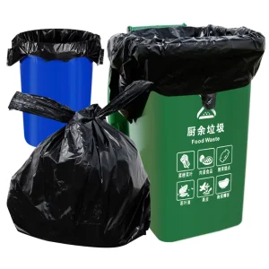 Cost Heavy Duty Extra Large Black Plastic Garbage Bags Strong Environmental Disposal Trash Bag for Industrial Reuse