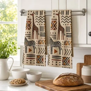 Cotton Kitchen Dish Tea Towel Custom Digital Printed 100% Cotton Absorbent Personalized