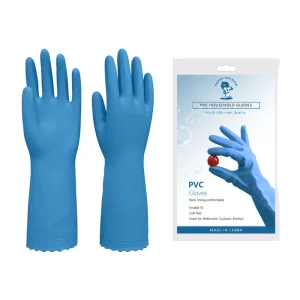 Cotton-Lined PVC Non-Slip Oil-Resistant Long-Sleeve Waterproof Kitchen Gloves