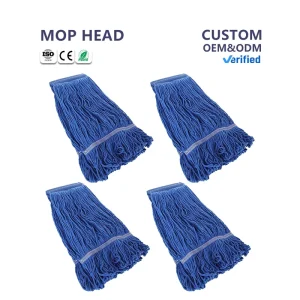 Cotton Wet Mop Head Extendable Aluminum Handle Rectangle Home Use for Cleaning