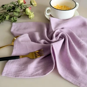 Cotton Woven Multi Use Kitchen Towel Soft Highly Absorbent Eco Friendly Quick Dry Dish Hanging Loop Napkins 40x40cm Solid