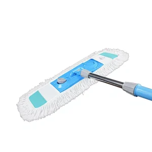 Cotton Yarn Dust Mop Stainless Steel Telescopic Pole Large Flat Dust Mop for Hotel and Mall Floors