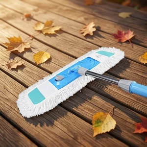 Cotton Yarn Flat Mop Telescopic Aluminum Handle for Wet Dry Floor Cleaning on Hardwood and Tile