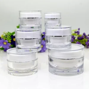 Cream Bottle 30g 50g Screw Cap Cream Jar Cylinder Shape with Smooth Surface and Custom Color