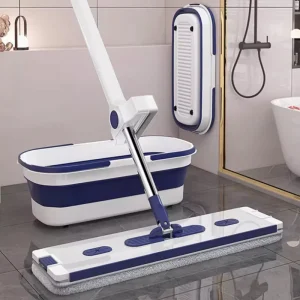 Creative Design Hands-Free Household Mop Set Aluminum Alloy Mop High Water Absorption Mop Custom Home Supplies Factory Direct