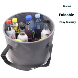 Cross border Exclusive Folding Bucket Outdoor Travel Basin Camping Outdoor Folding Ice Bucket Telescopic Water Storage Bucket