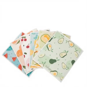 Cross border for Swedish Wood Pulp Cotton Dishcloth Water absorbing Oil absorbing Multifunctional Fruit Series Kitchen Towel