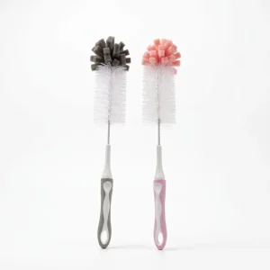 Cup Cleaning Brush with Sponge Head Nylon Bristles Hanging Hole for Baby Bottles Cups and Kitchenware
