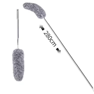 Curved Retractable Long Handle Microfiber Feather Duster for Car and Household Cleaning