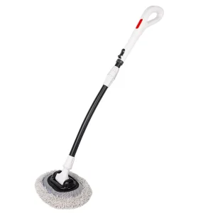 Curved Rod Car Wash Brush Microfiber Soft Scratch Free Auto Cleaning Tool Ergonomic Handle Long Extendable Pole