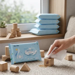 Custom 10 Pcs Eco Friendly Non Woven Baby Wet Wipes Soft Non Irritating Cleansing for Full Body Mouth Hands Nose