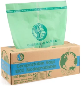Custom 100% Biodegradable Plastic-Free Compostable Trash Bags