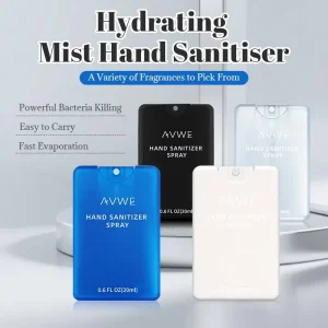 Custom 20ML Fruit Infused Hand Soap Sanitizer Mist Waterless Transparent Portable Credit Card Size Cleaner