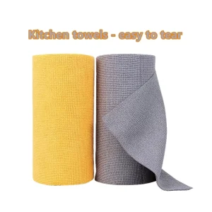 Custom 20pcs 180 235gsm 25cmx25cm Microfiber Tear Away Towel Roll 80% Polyester 20% Polyamide Eco Friendly Antibacterial