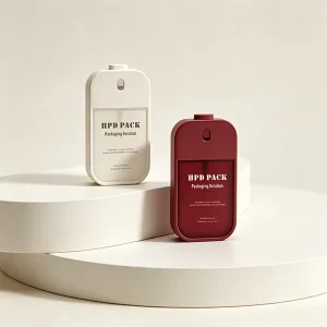 Custom 50ML PETG Credit Card Sized Card Shape Pump Spray Bottle for Hand Sanitizer Perfume Cosmetic Packaging Container