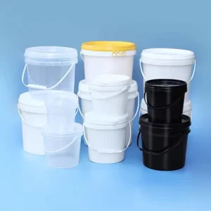 Custom 5L Food Grade Plastic Bucket 1.3 Gallon Transparent White Black Empty Barrels Drums Plastic