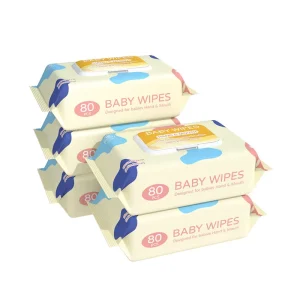 Custom 72pcs Natural Wet Wipes for Baby Hands and Mouth Baby Wipes