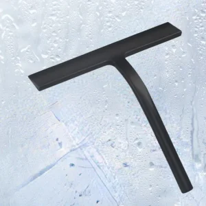Custom 9 Inches Black Silicone Squeegee Reusable for French Window Glass Mirror Washable Cleaning