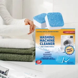 Custom Active Washing Machine Cleaner Tablet Powerful 3 in 1 Washing Machine Cleaner Descaler 24 Pack Deep Clean for Home Supply