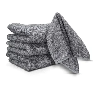 Custom Bamboo Charcoal Cleaning Cloth Reusable Absorbent Dish Towel Soft Odor Control Hand Wipe for Kitchen
