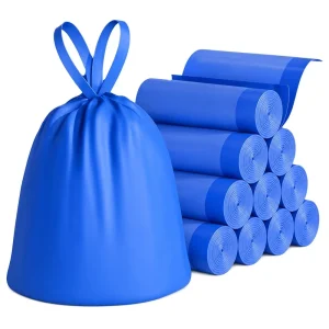 Custom Biodegradable Drawstring Leakproof Tear-Resistant Recyclable Compostable Trash Bags