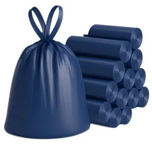 Custom Biodegradable Drawstring Trash Bags with Closure, Leak Proof, Waterproof, Scented, Kitchen Commercial