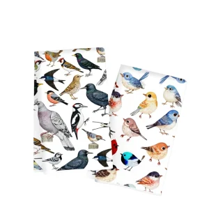 Custom Birds Print Kitchen Tea Towels OEM Digital Print 2 Pack Cotton Dish Towels Factory Direct