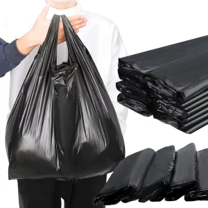 Custom Black Large-Size Disposable Heavy-Duty Plastic Garbage Bags