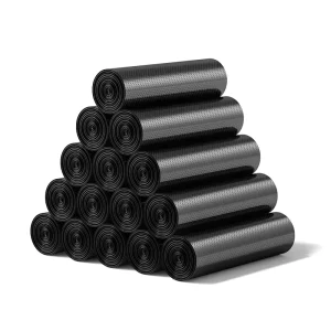 Custom Black Storage HDPE Kitchen Large Roll Disposable Trash Eco Friendly Waterproof Heat Seal Garbage Bags
