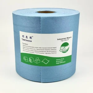 Custom Blue Large Roll Industrial Microfiber Wiping Paper Non Woven Fabric Kitchen Eco Friendly Cleaning Cloth Dust Free