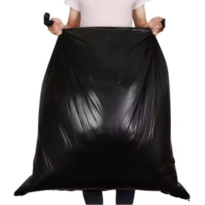 Custom Capacity Tall Kitchen Side Gusset HDPE Drawstring Trash Bags Leak Proof Extra Strong Garbage Bags Bulk Pack