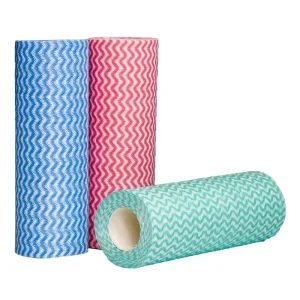 Custom Cleaning Cloth Disposable Nonwoven Kitchen Wipes Spunlace Cloth Multi Purpose Cleaning Roll Cloths