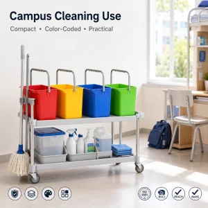 Custom Color Plastic Bucket 6 Liter PP Commercial Cleaning Pail Supplier Bulk Order with Handle