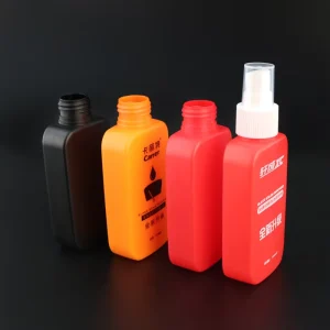 Custom Color Rectangle HDPE 100ml Mini Cosmetic Continuous Hand Sanitizer Spray Bottle With Logo