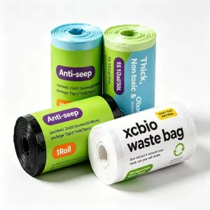 Custom Compostable Smell-Proof Garbage Bags, Heavy-Duty Liners with Screen Printing, 100% Biodegradable