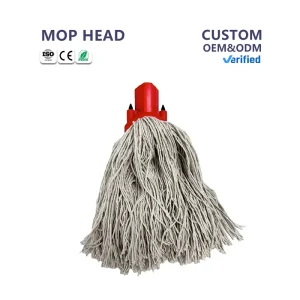 Custom Cotton Wet Mop Head Washable Floor Mop with Extendable Handle and Aluminum Pole Spray Mop for Home & Hotel Use