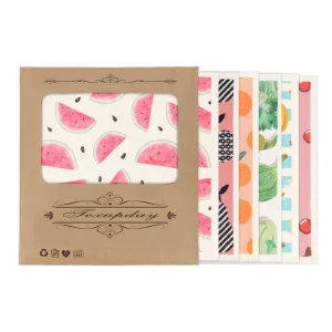 Custom Design Cotton Kitchen Dish Cloth Fruit Floral Eco Friendly Swedish Dish Cloth Biodegradable Kitchen Cloth Dish Towels