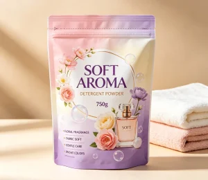 Custom Detergent Powder Packaging Sachet Laundry Powder Soap Empty Stand-Up Pouch
