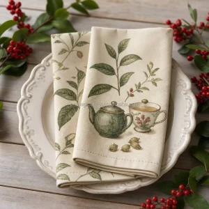 Custom Digital Print Cotton Kitchen Flour Sack Dish Tea Towel with Your Design Soft Hanging Cleaning Kitchen Towel