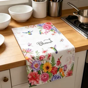 Custom Digital Printed 100% Cotton Linen Cleaning Woven Kitchen Dish Tea Towel Strong Cleaning