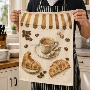 Custom Digital Printed Flour Sack Cloth 100% Cotton Cleaning Woven Kitchen Dish Tea Towel Flour Sack Cloth Tea Towel