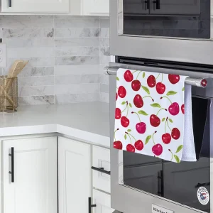 Custom Digital Printing Waffle Microfiber Rectangle Cloth Home Use Quick Dry Kitchen Stove Tea Towel Lint Free Absorbent