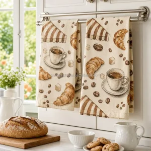 Custom Digitally Printed Tea Towel 100% Cotton Twill Printed Kitchen Tea Towel Hanging Cleaning Soft Absorbent Dish Towel