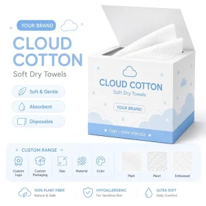 Custom Disposable Face Towel Box Pack OEM ODM Soft Skin-Friendly Facial Towel