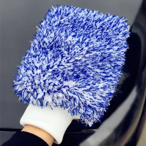 Custom Disposable Quick Dry Super Soft Long High Pile Microfiber Wash Mitt Car Cleaning Gloves for Window and Wheel Detailing