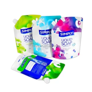 Custom Doypack Stand-Up Spout Pouches for Liquid Laundry Detergent Refills