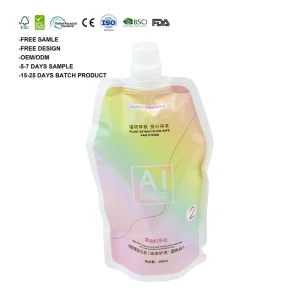 Custom EVA Plastic Doypack Aseptic Shampoo Soap Refill Packaging Body Lotion Cream Liquid Laundry Detergent Spout Pouch